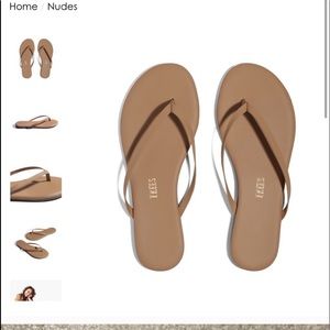 TKEES beach bum nude flip flops